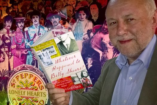 Photo of Steve Goddard with his book, Whatever Happened to Billy Shears?