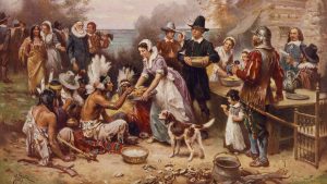 Illustration of the first thanksgiving