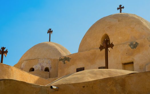 Monastery roof in the Egyptian Desert