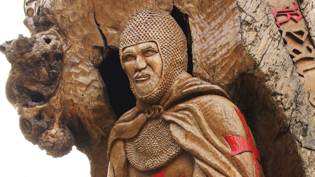 Statue of a Templar crusader