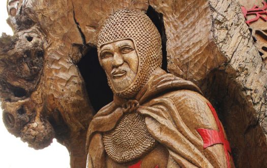Statue of a Templar crusader