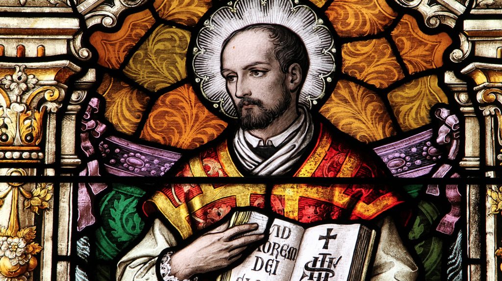 Ignatius Loyola stained glass
