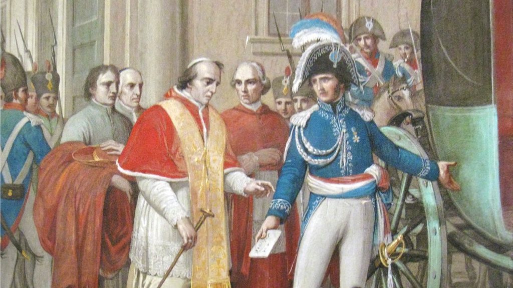 Pope Pius VII kidnapped by General Radet