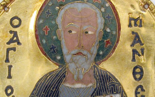 St Matthew in a Byzantine gold medallion