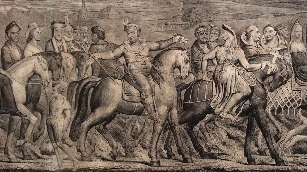 William Blake engraving of the Canterbury Tales