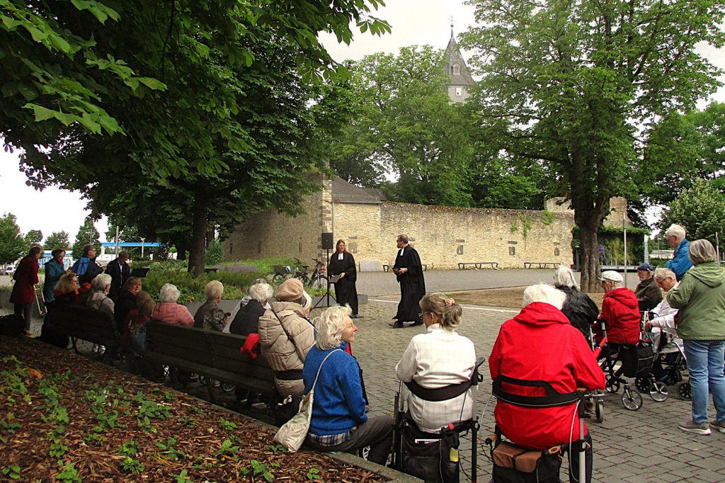 Open air Pentecost service in Bornheim, Frankfurt